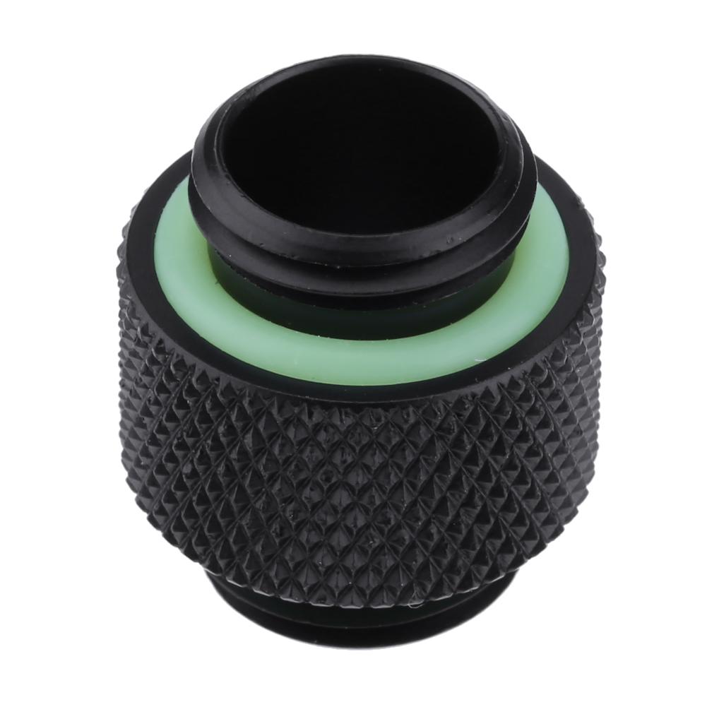 10mm G1/4 External Thread Hose Adapter Connector with silicone sealing ring for PC Water Cooling accessories: Black