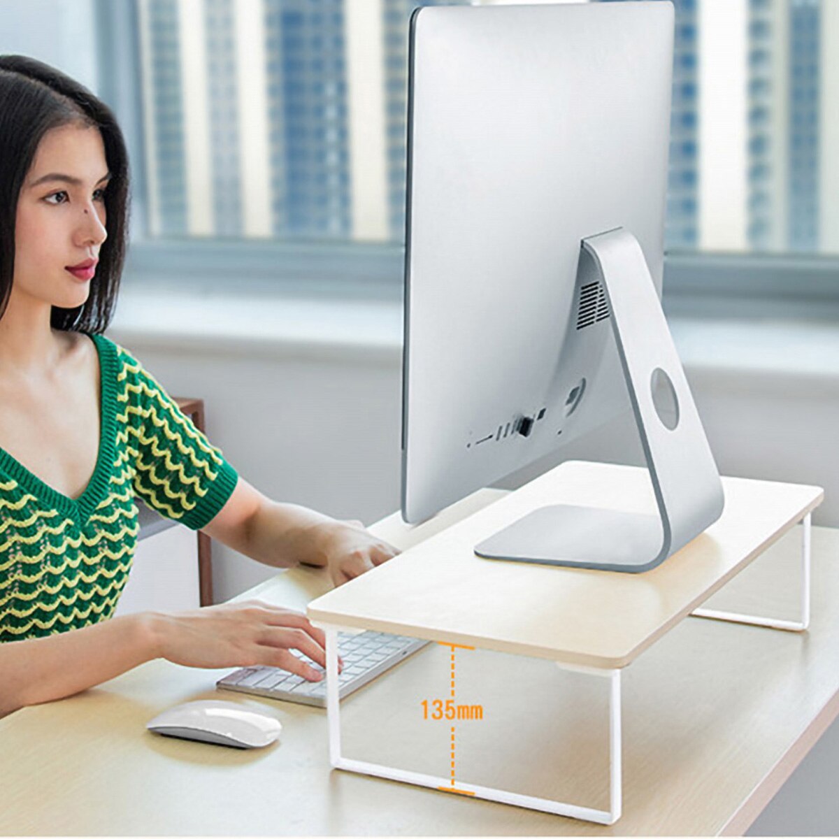 Computer Stand Monitor Verhoogd Plank Screen Verhoogde Base Desktop Toetsenbord Opslag Plank Verhoogde