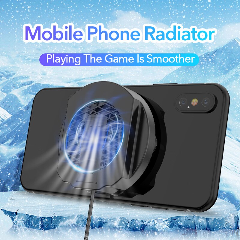 Coolreall Portable Mobile Phone Radiator Cooler Fan Cooling Gamepad Gaming Shooter Mute Radiator Controller Heat Sink for iphone