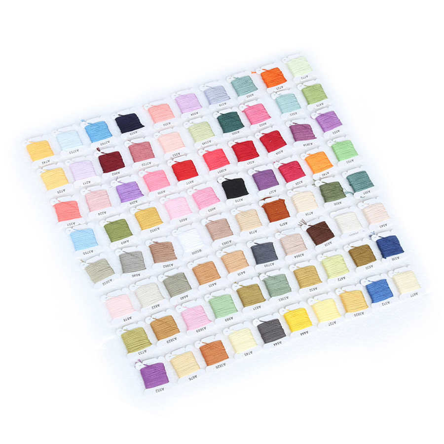 Serviette Polyester serviettes 80 couleurs bricolage fil à broder brillant Polyester coton fil Kit tissage fournitures torchon