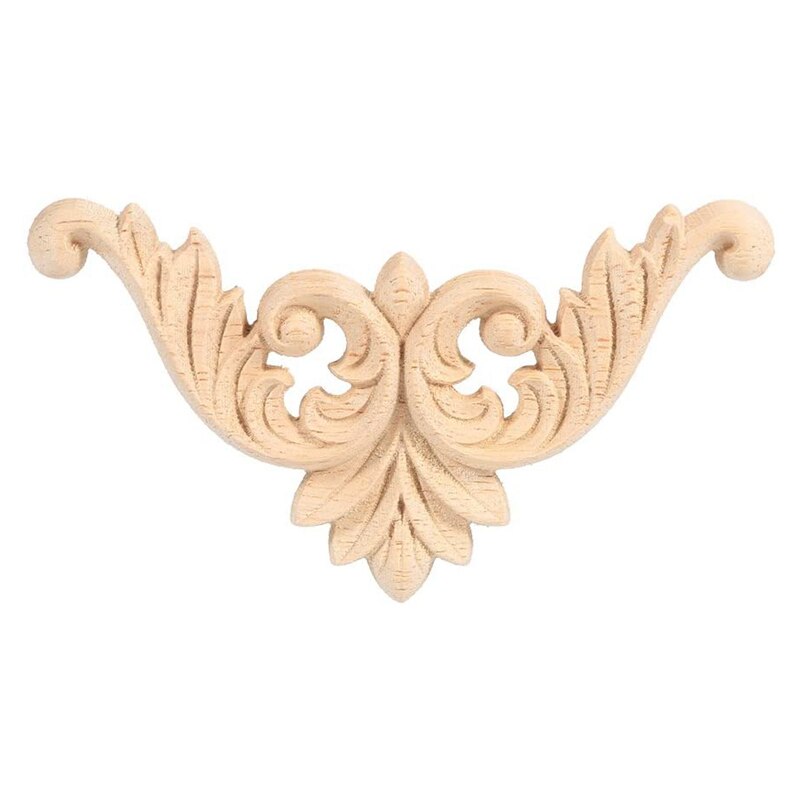 8Pcs Wood Carved Furniture Appliques Corner Onlay Applique Furniture Home Door Decor DIY Handmade (8 X 8cm)