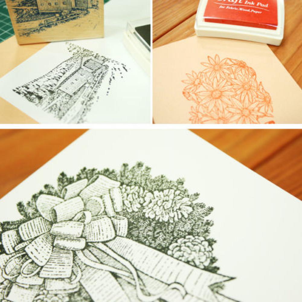 Handmade DIY Craft Oil Based DIY Ink Pad Rubber Stamps Fabric Wood Paper Scrapbooking 8 Colors Ink pad Finger Paint