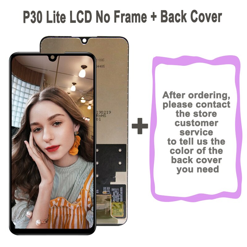 100% ha provato l'esposizione 2312*1080 per la sostituzione LCD MAR-LX1 LX2 AL01 dell'assemblea del convertitore analogico/digitale del Touch Screen di Huawei P30 Lite / Nova 4e: LCD No Frame