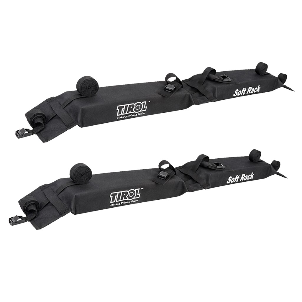 2 Packs Universal Foldable Soft Roof Top Rack Cross Pads Luggage Carrier