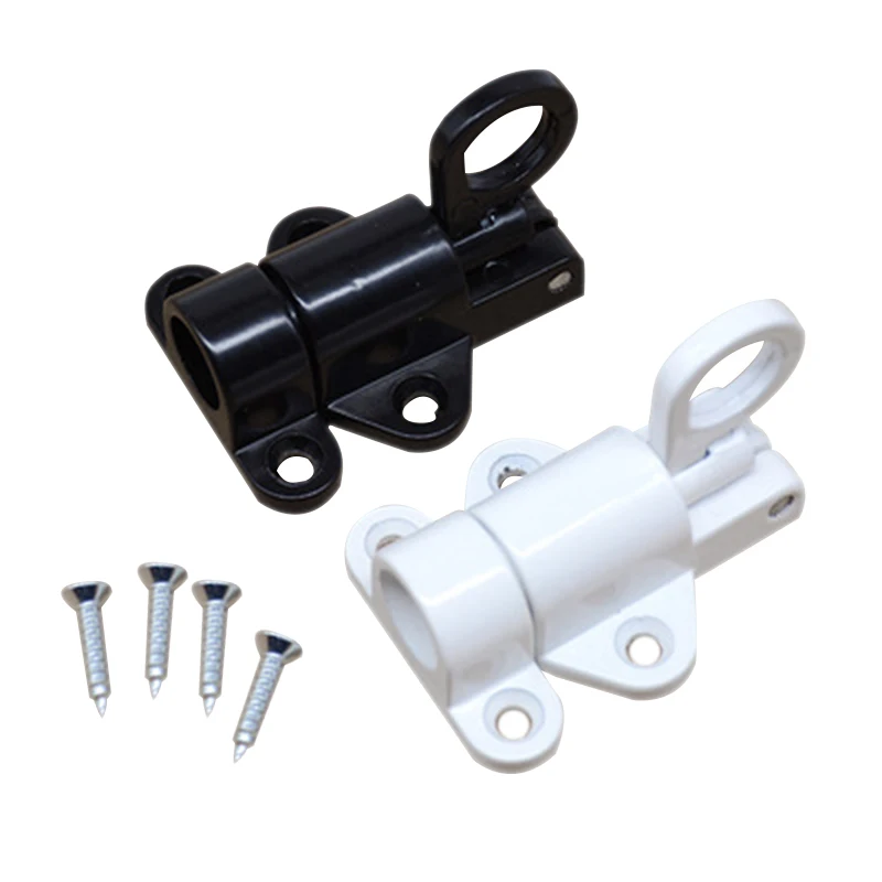 Automatischer Türriegelriegel für Zuhause, Fenster, Tor, Sicherheit, Zugring, Feder, prallen, Türriegel, automatisches Riegelschloss, Türriegel aus Aluminium