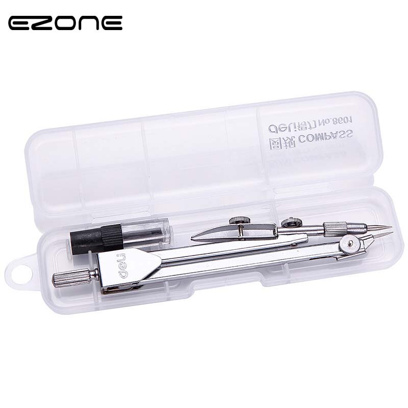 EZONE 1PC Adjustable Precision Drawing Compass Math Geometry Tool Compass Giving Lead Core School Stationery Supply