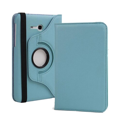 360 Degree Rotating Case For Samsung Galaxy Tab 3 Lite 7.0 Cover For Samsung Tab SM-T110 SM-T111 SM-T113 SM-T116 Tablet Case: sky blue