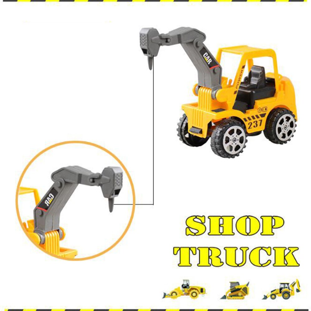 10Pcs Techniek Auto Speelgoed Mini Techniek Auto Graafmachine Model Speelgoed Voor Jongens Kind