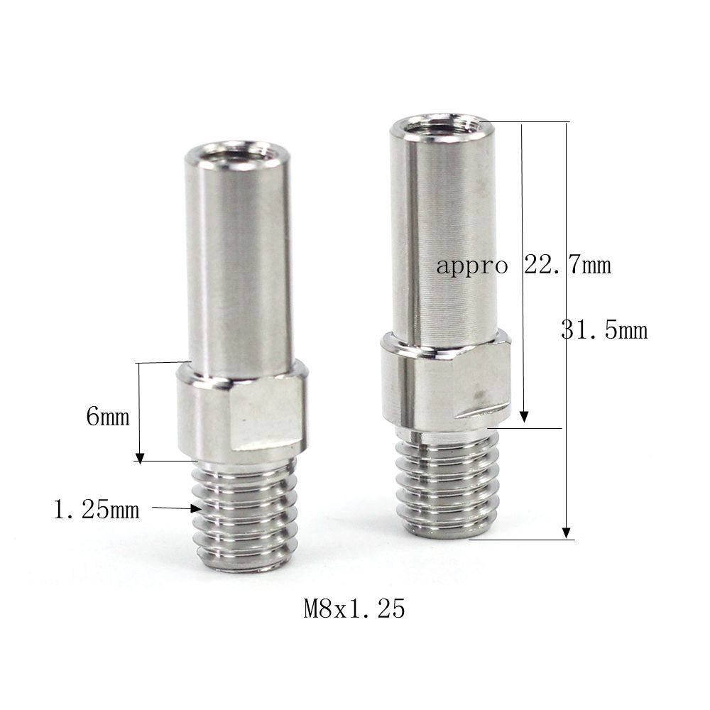 2pcs Titanium Bike V Brake Boss Cantilever Brakes Post Mount M10 M8 1.25mm 1.0mm Ti V Brake Screws Bolts: M8 1.25