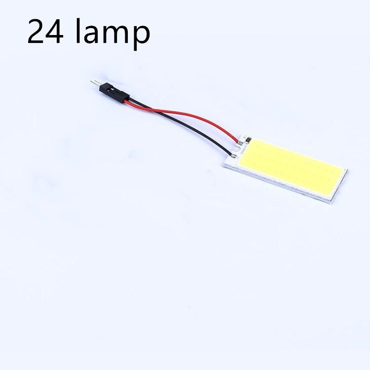 T10 Luz LED 3W 12V Panel súper brillante coche con luces Interior lámpara bombilla para cúpula luz blanca lámpara de señal coche con luces Accesorios: 24 Light