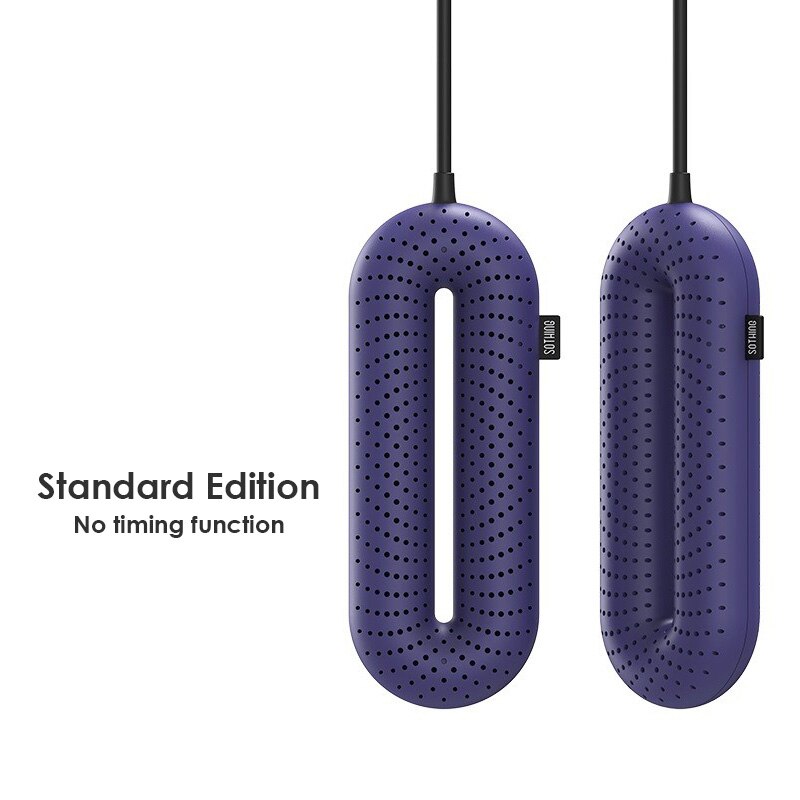 Zero-secador de zapatos eléctrico para el hogar, Mini máquina de secado de zapatos con 3 velocidades, 20W, calefacción PTC, dormitorio, 2 colores: Blue Standard