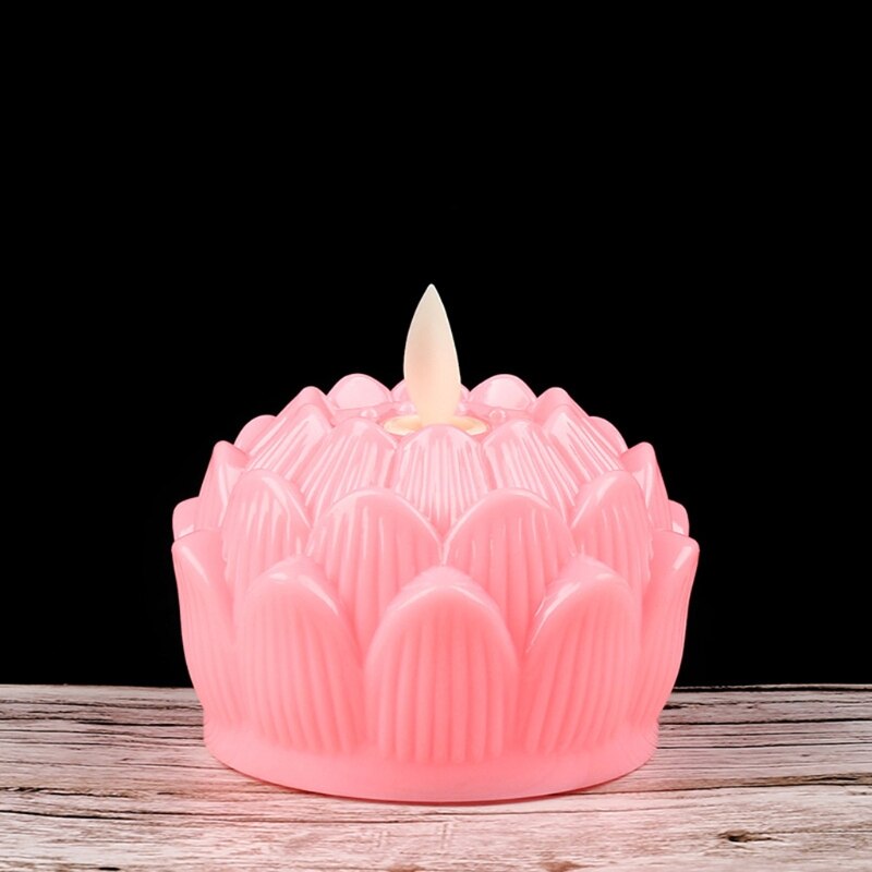 2022 Lotus Light Asian Table Desk Altar Lotus Lamp Light Traditions Decoration