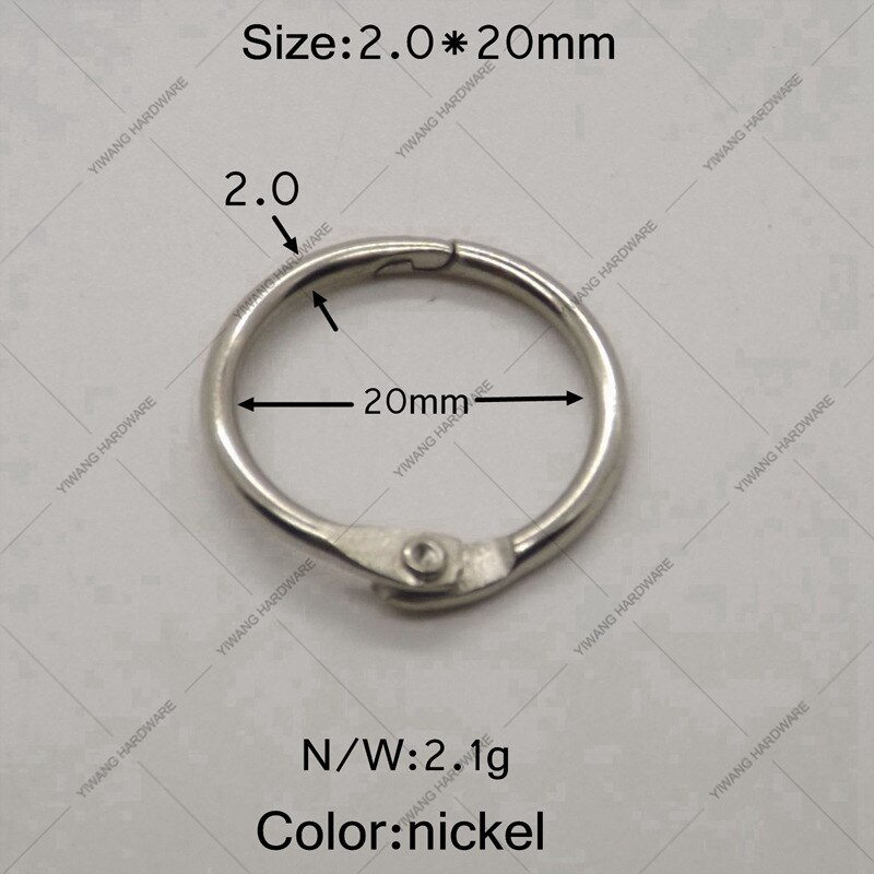 Fabrikant direct vernikkelen kalender cirkel 10 stks/pakket boek ring