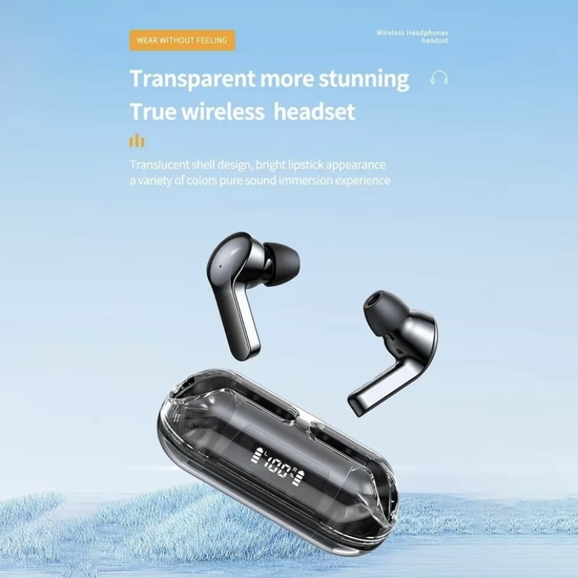 A06 Wireless TWS Bluetooth Earphone with LED Display Touch Noise Canceling Earbuds SportsMusic Game Headset Waterproof