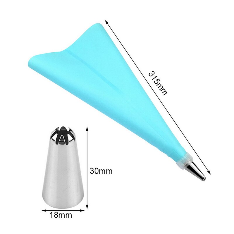 Silicone Forms Icing Piping Nozzles Pastry Bag Pastry Bakeware Baking Tools Fancy Cake Mold Cake Decorating Tools 3/8/14/18pcs: 8pcs blue