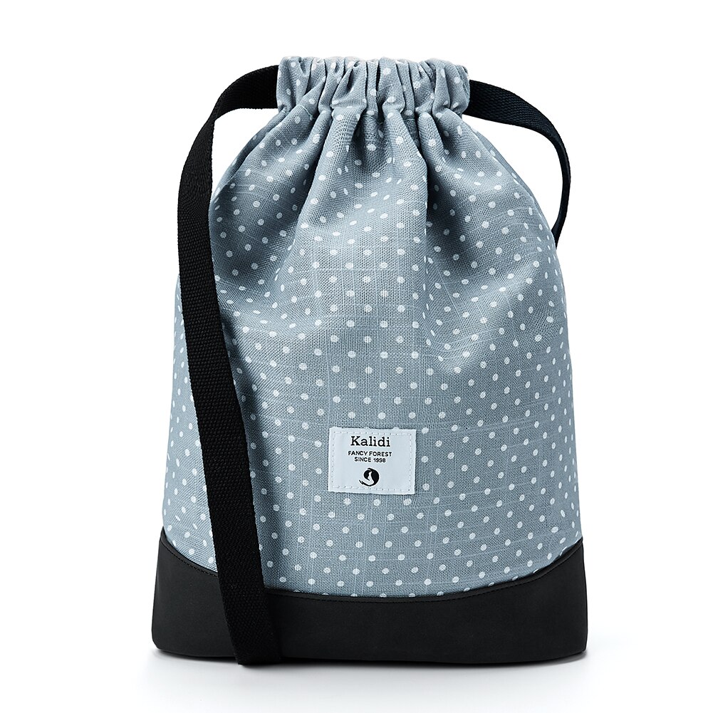 KALIDI Bag Backpack Drawstring Daypack Gymsack Gym Bag Sports Bag for Women &amp; Men with Inner Pocket 11 Liters Travel and City: Blue dots