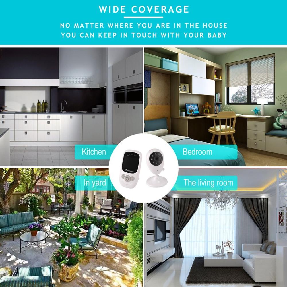 Wireless Digital Baby Monitor 2.4 inch LCD Screen Two Way Audio Video Baby Monitor Night Cute Infant Camera