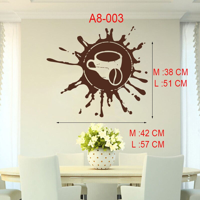 Coffee, drink, cappuccino, drink, grains, cafe,Food, Wall Decal Window Sticker Handmade A8-003: A8-003 / 42
