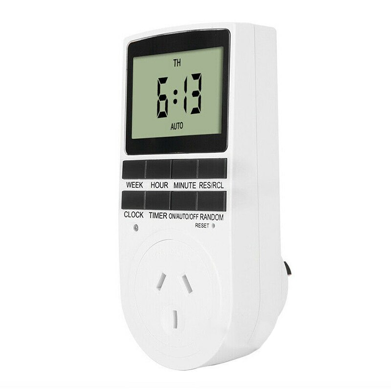 240V Digital Timer Switch Automation Socket White Plug-in Type Electric Programmable Power AU Plug Timers Measurement Parts