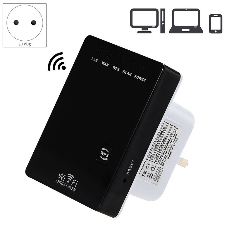 Wireless Repeater 300M Dual Network Port Network Signal Amplifier WiFi Router AP Bridge Repeater IEEE 802.11N