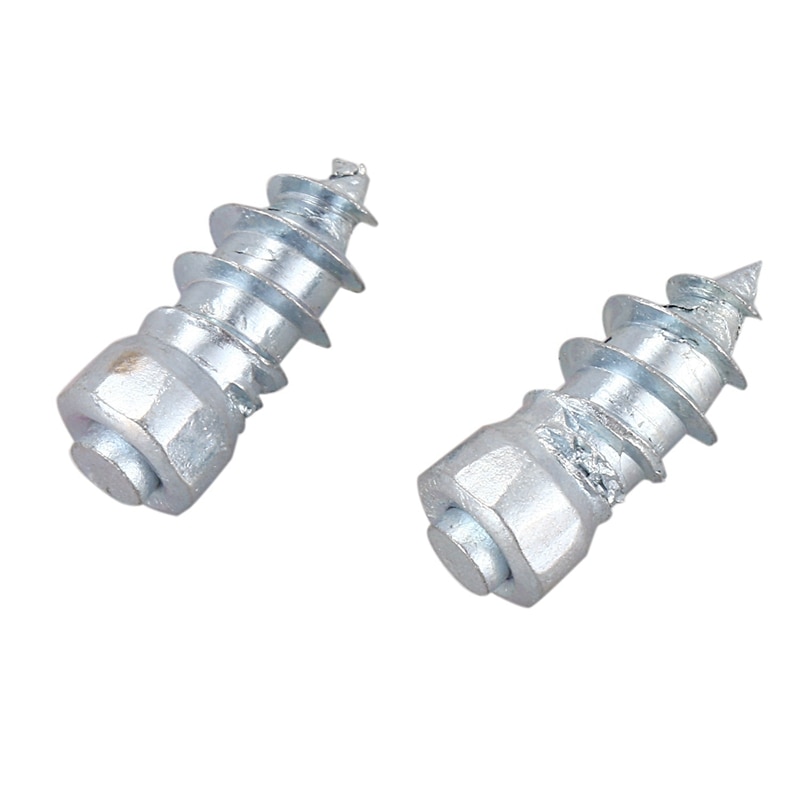 100Pcs 15mm/0.59 Inch Steel Wheel Tyre Stud Screws Snow Tire Spikes for Car Auto SUV ATV Snow Nail Anti-Slip Screws