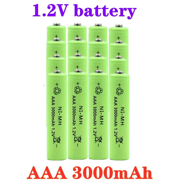 100% 1.2V Nimh Aaa Batterij 3000Mah Oplaadbare Batterij Ni-Mh Batterijen Aaa Batterij Oplaadbare Voor Afstandsbediening Speelgoed