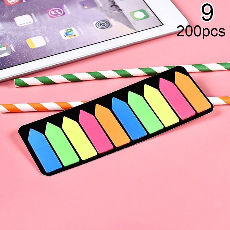 Colored Memo pad Lovely Sticky Paper Post it Note School Office Supplies: 9