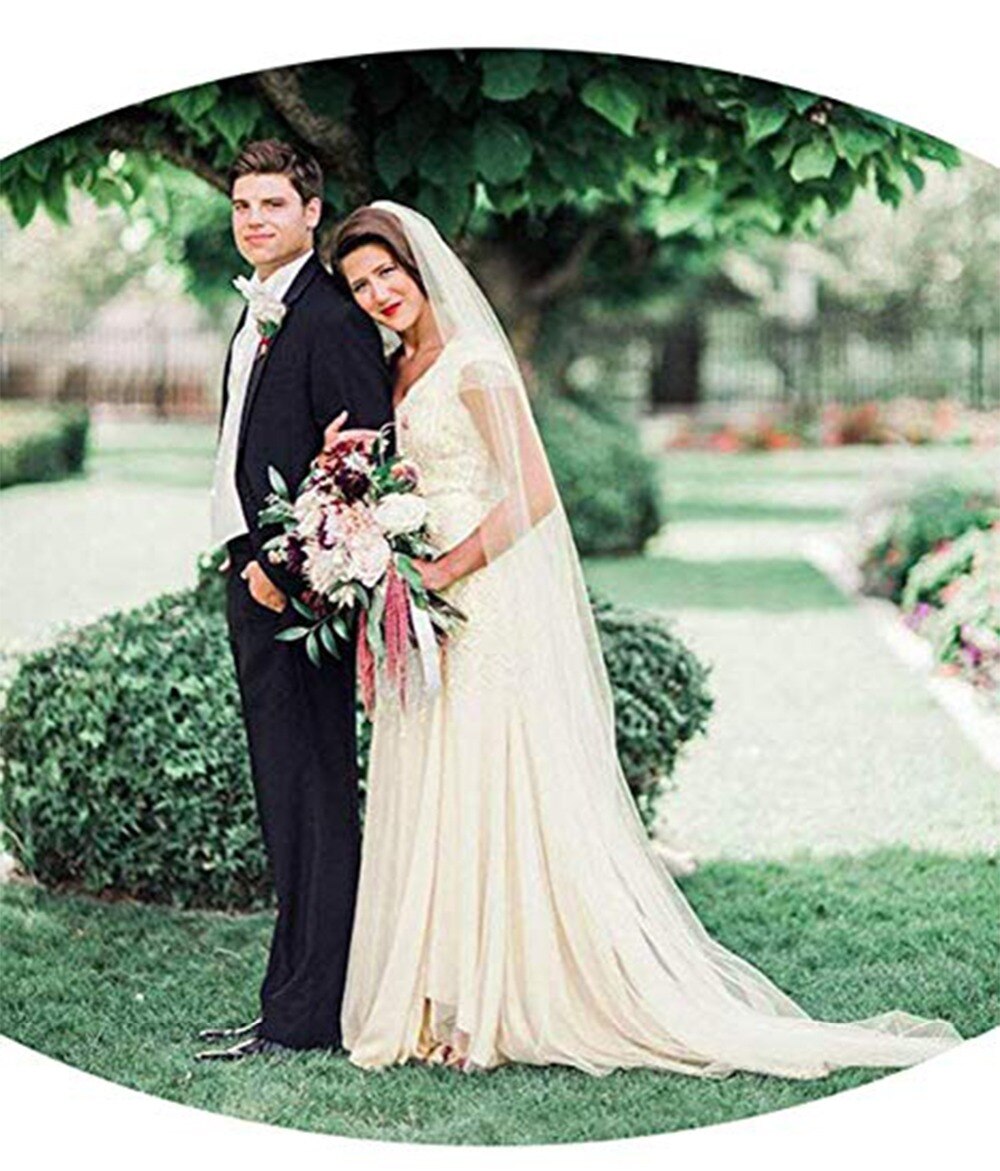 Wedding Accessories 3 Meters 2 Layer Wedding Veil White Ivory Simple Bridal Veil With Comb Wedding Veil