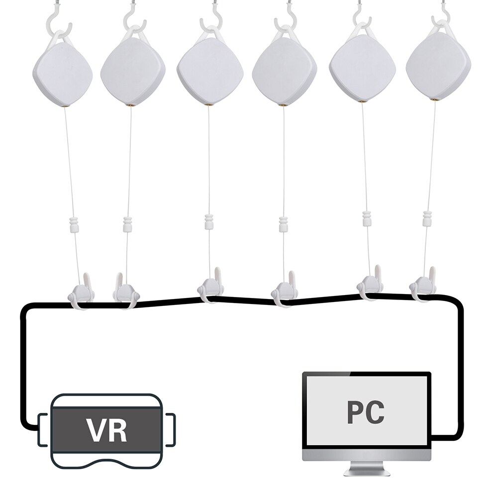 Cable Management Ceiling Pulley System for Oculus Rift S Rift PS VR Accessories Retractable Practical Headset Parts