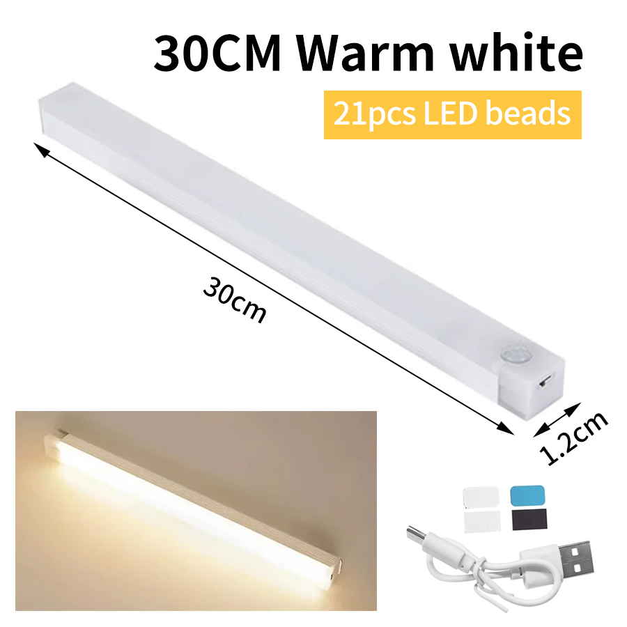 Usb Oplaadbare Led Nachtlampje Bewegingssensor Bar Verlichting Menselijk Infared Inductiekast Lamp Keuken Garderobe Trap Licht: Paars