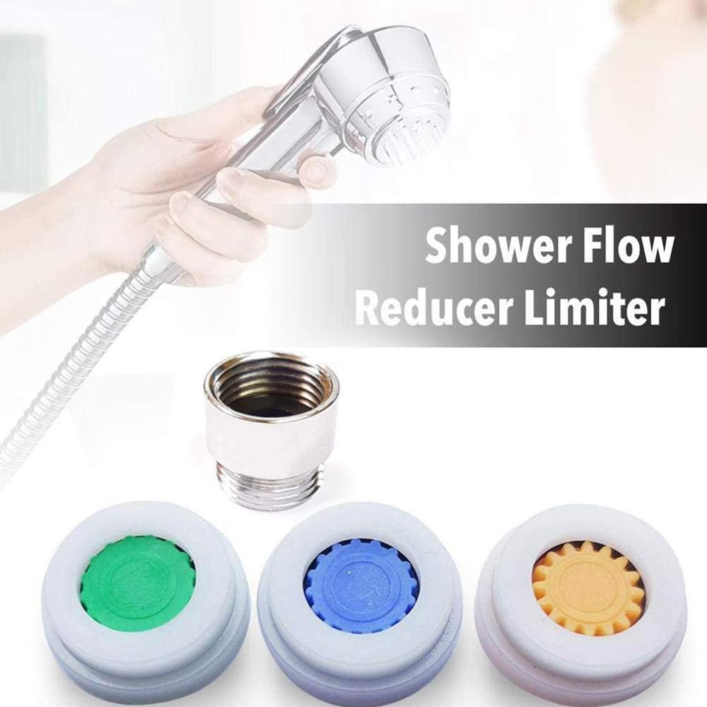 Shower Flow Reducer Limiter Set - Up To 70% Water Saving 4 L/min Reduce Shower Brass Flow Sets Chrome K9V5