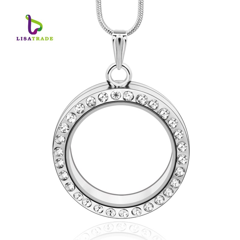 Diylocket-colgante de cristal magnético para collar, relicario flotante de 30mm con foto de memoria, 18 estilos, cadenas gratis, LSFL01-06: 5