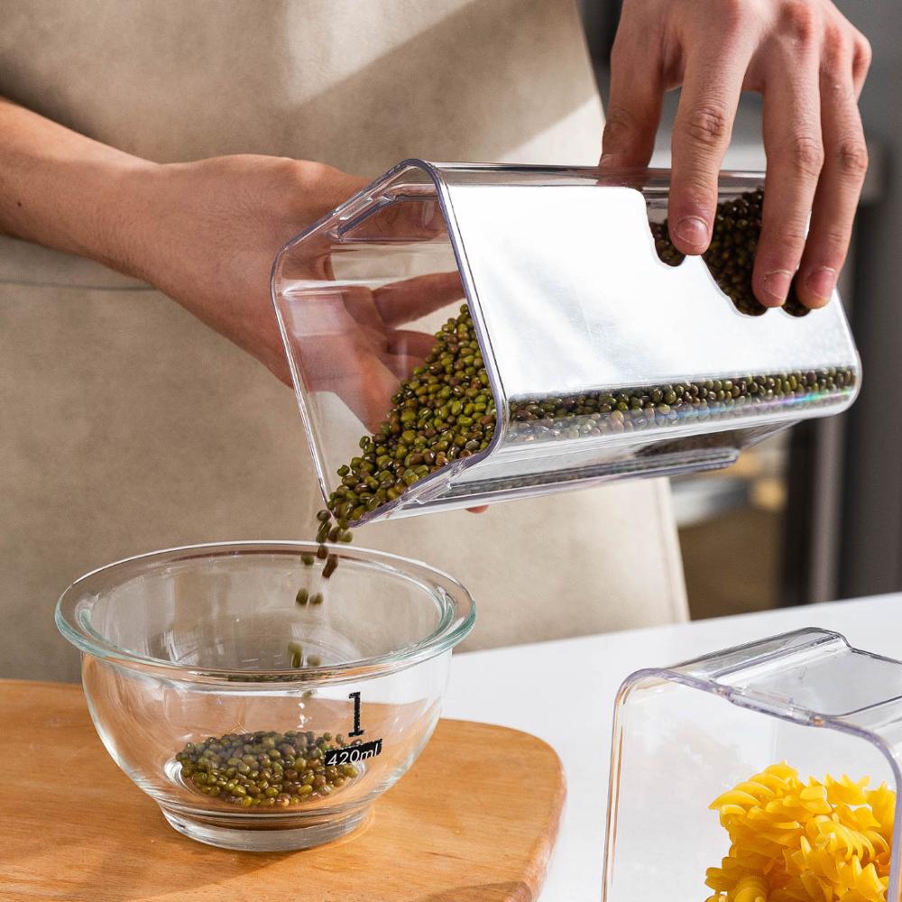Mdzf potes plásticos selados, potes armazenamento de grão, cozinha, caixa de armazenamento, porca, grãos, tanque de armazenamento, organizador de alimentos doméstico