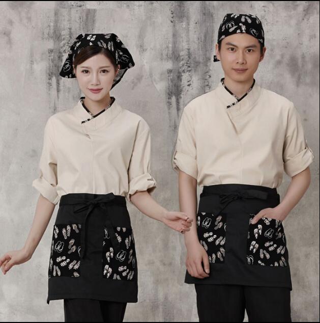 Japanese kimono Restaurant waitress uniform Sushi chef uniform Kimono Tops