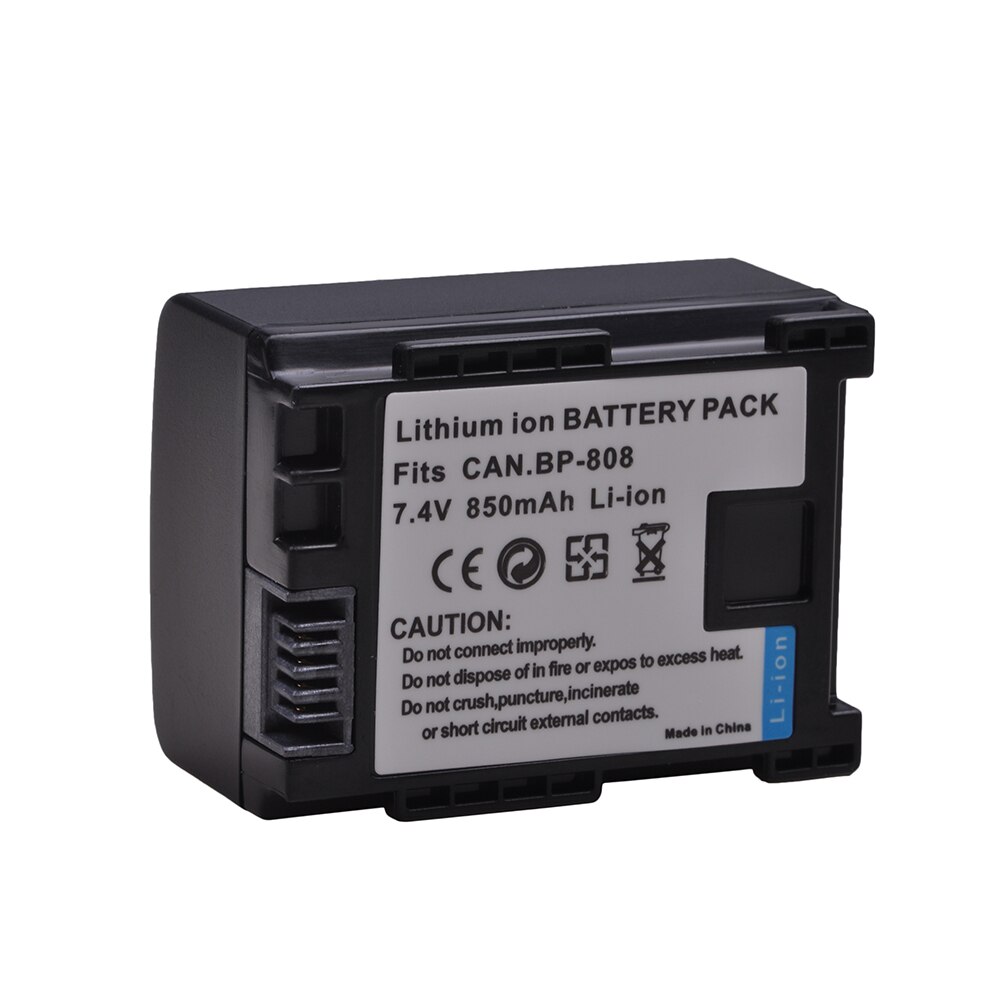 850mAh BP-808 BP-809 BP 808 BP809 Battery for Canon FS200 FS21 FS22 FS100 FS11 HF200 HF20 HFS10 HG31 HF20 HF100 HF100E HG20 HG21