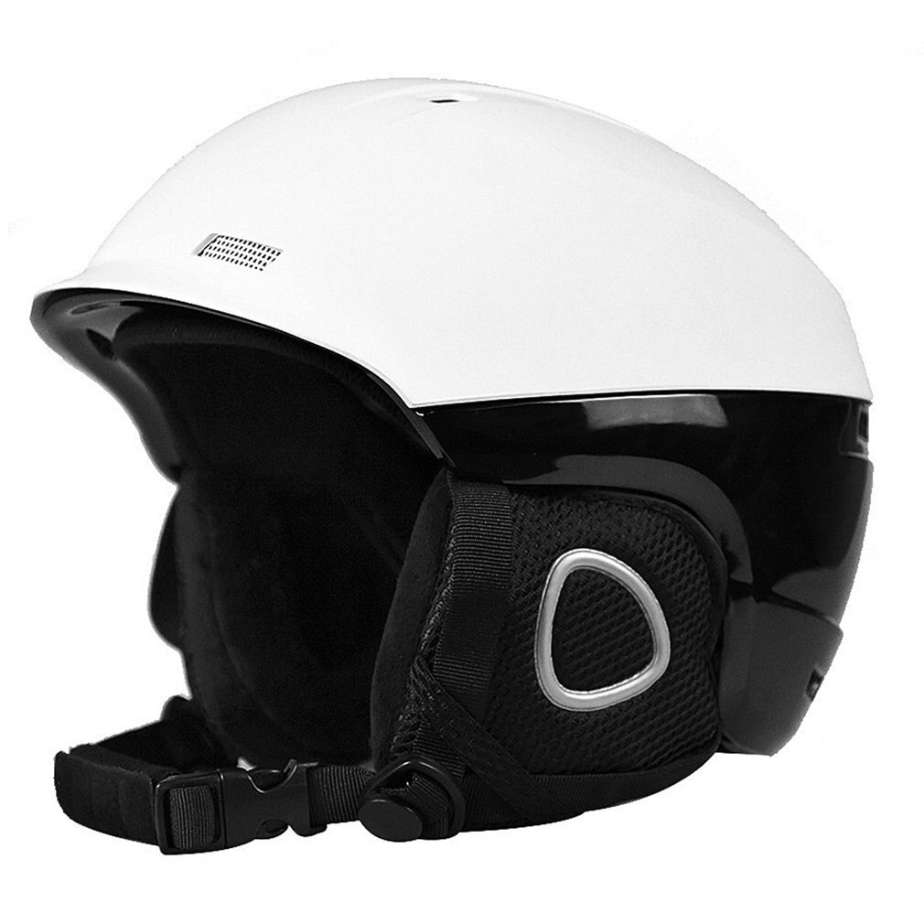 2020 capacete de esqui de inverno adulto integralmente-moldado snowboard capacete homens manter quente segurança esqui patinação cabeça capacete de proteção: WHITE