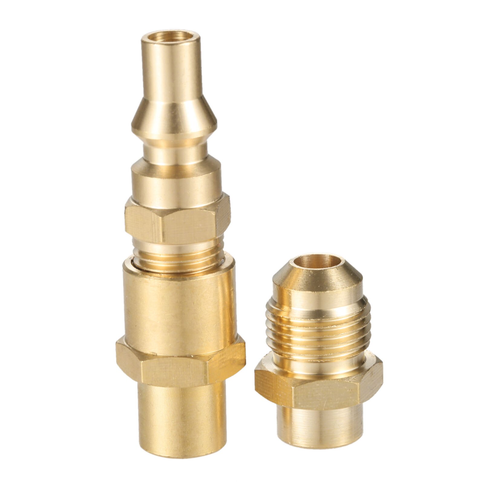2Pcs/Kit Quick Connect Plug Bbq Propaan Adapter 3/8 &quot;Mannelijke Flare Conversie Past Weber Q Grill 1/8&quot; Binnendraad 1/4 &quot;Mannelijke