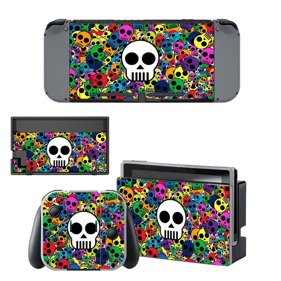 15 stili Cool Skull Style Decalcomania Del Vinile Autoadesivo Della Pelle Per Nintend Interruttore NS NX Console & Joy-con Gioco accessori