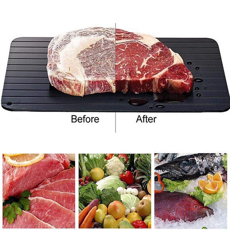 Kød hurtig afrimning bakke optø til frossen mad magi hurtig sikkerhed afrimning plade bord afrimning køkken kok gadget værktøj
