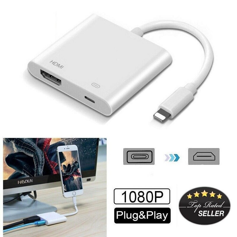 Lightning til hdmi digital av-adapterkabel for apple ipad iphone 5 6 7 8 x xs переходник sync video transfer otg