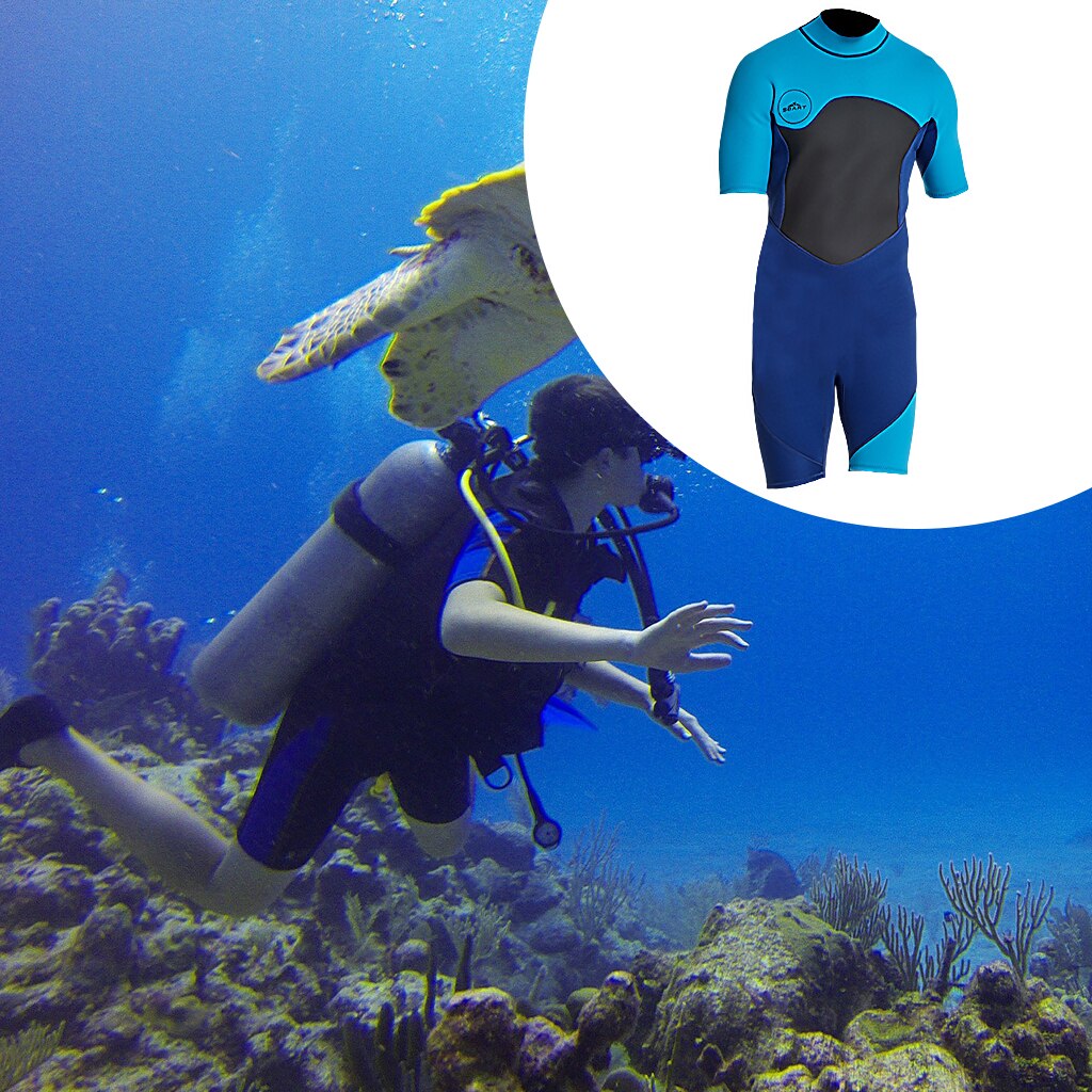 Traje de neopreno de manga corta de 2mm para hombre, para Surf, natación, buceo