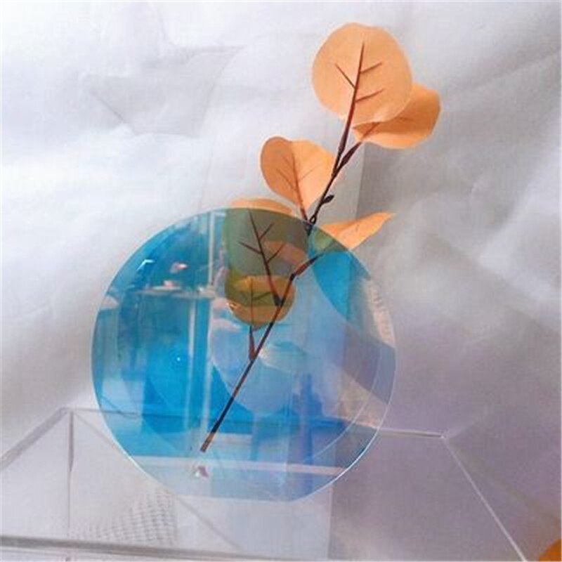 Nordisk regnbue farverig akryl vase kunst geometrisk sollys solopgang daggry vaser til boligdekorationer stue desktop indretning: Stil c