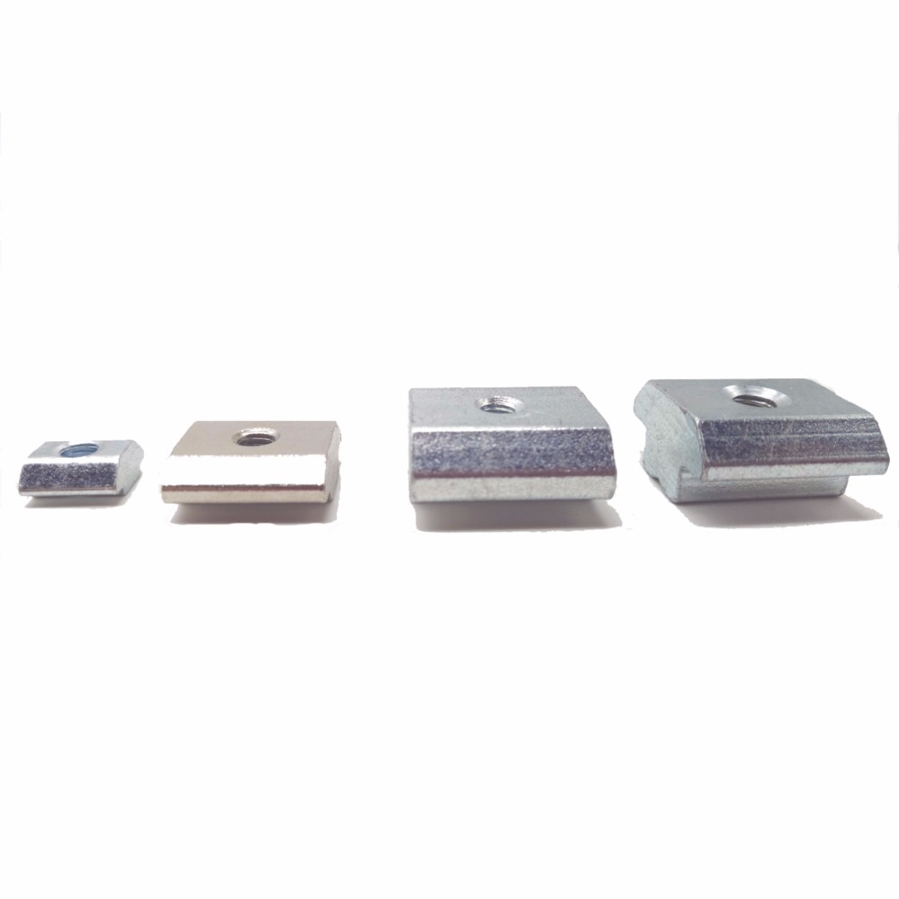 Écrou coulissant en T plaque revêtue de Zinc | /3030/4040/4545 série M3/M4/M5/M6/M8/M10 fil aluminium 10 pièces