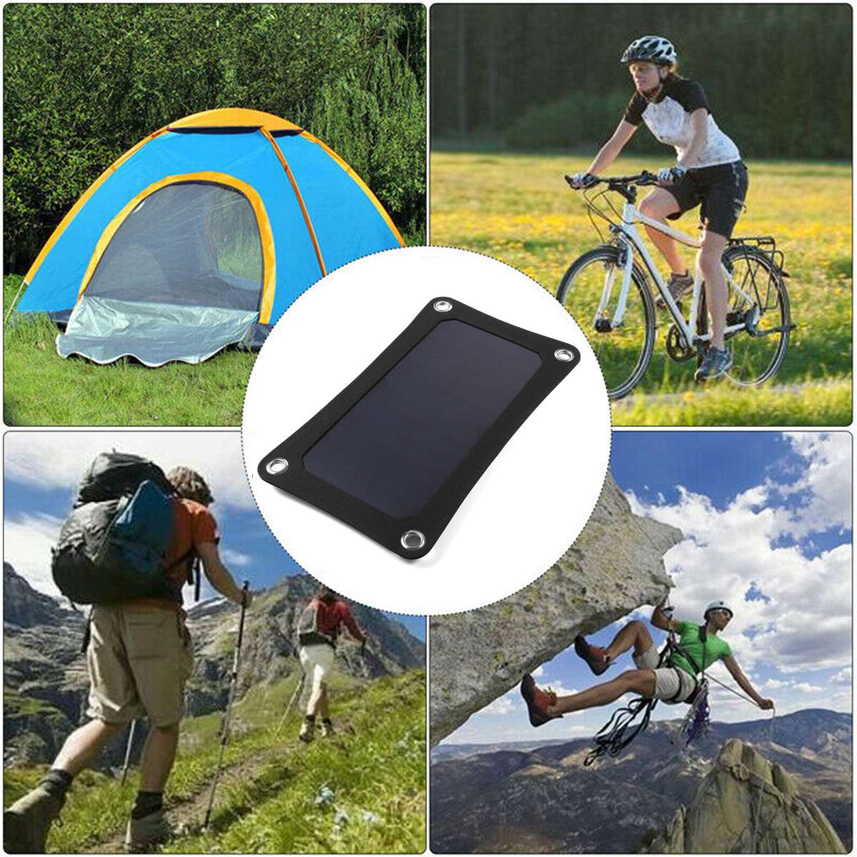 32W 5V Portable Solar Panel Charger Waterproof Solar Power Bank Sunpower Solar Cells USB Backpack Camping Hiking for Cell Phone