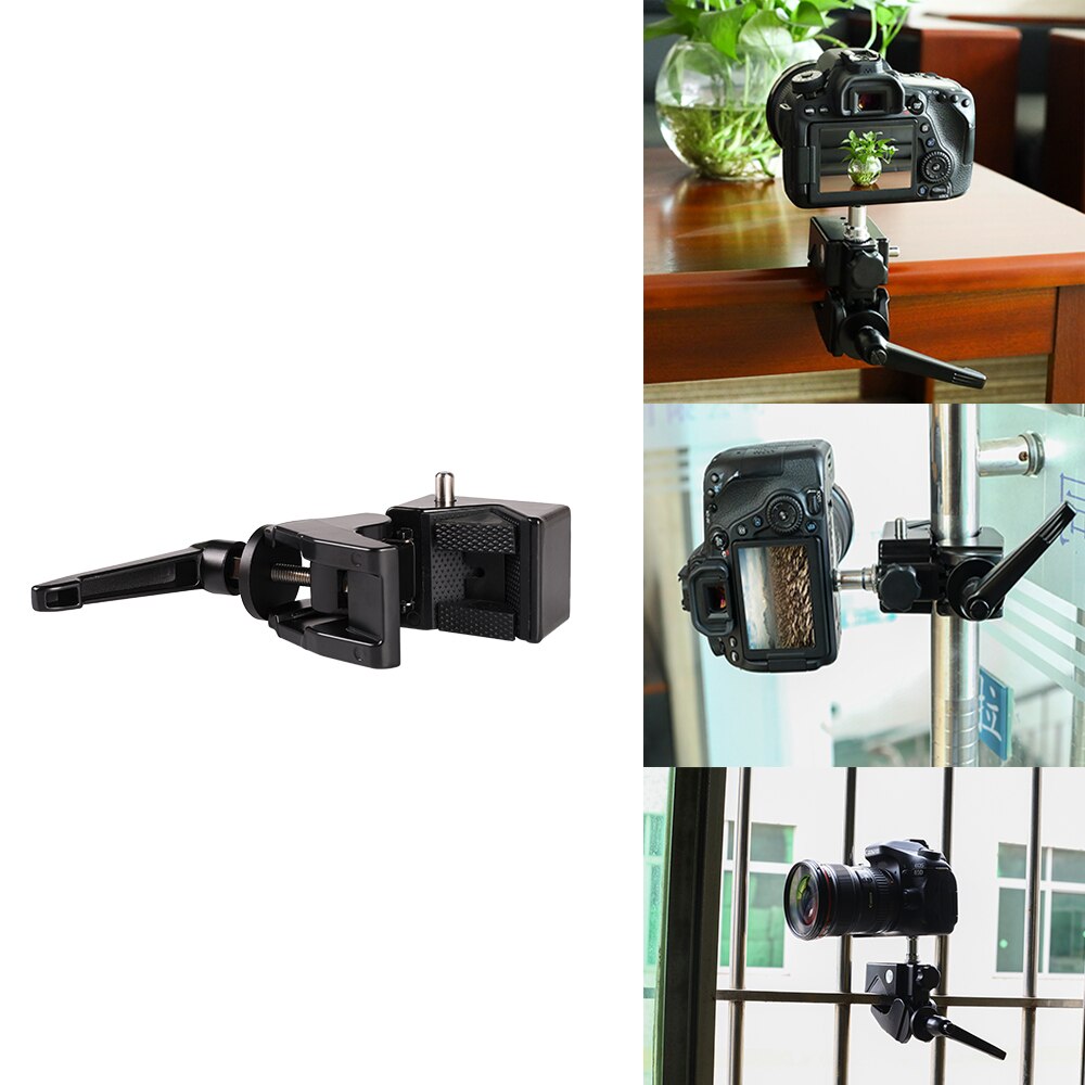 Duży mocny zacisk Super Clamp Studio wielofunkcyjny mocny klip z 1/4 "i 3/8" otwór na śrubę do fotografia fotografia studio światła parasol