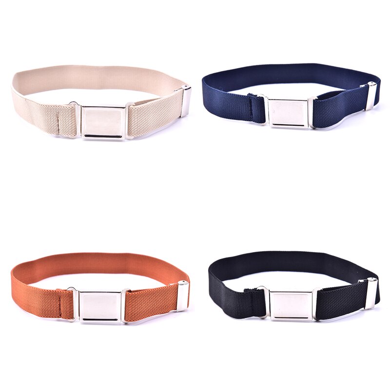 1pcs Adjustable Elastic Canvas Belt For Children Striped Stretch Western Strap Belt Boys Girls
