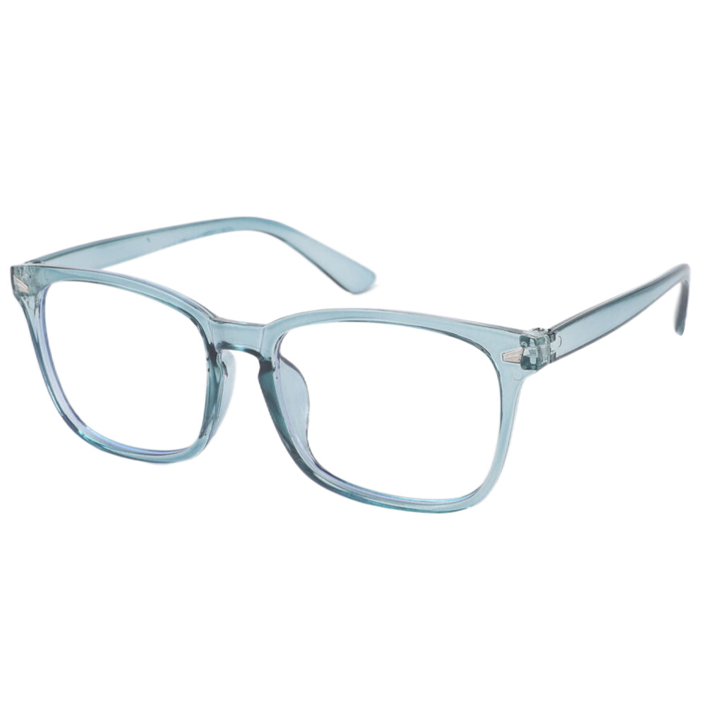 Gafas clásicas con bloqueo de luz azul, gafas cuadradas para ordenador, montura de gafas para Nerd, gafas antirayos azules para juegos de ordenador: Azul