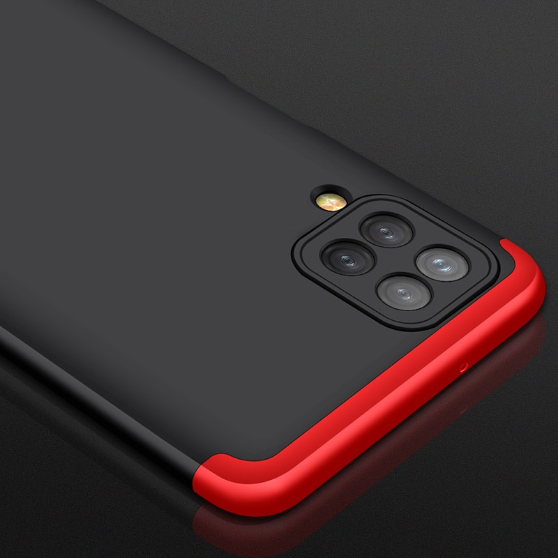 Case For Samsung galaxy A12 360 full Protection Case Matte Hard Plastic 3 IN 1 back Cover for Samsung A12 Shockproof