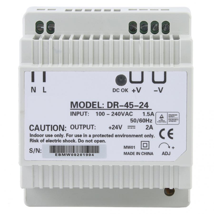 DR-45-24 45 W Enkele Uitgang 24 V Din-Rail Voeding AC/DC Switching voeding Tool