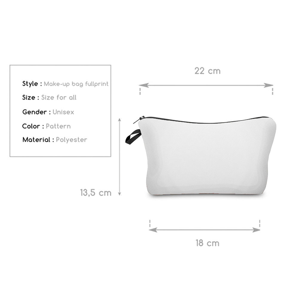 Personlig brugerdefineret gør-det-selv logo makeup taske toiletartikler organizer dame opbevaring makeup etui pose rejse udendørs pige kvinder kosmetiktasker